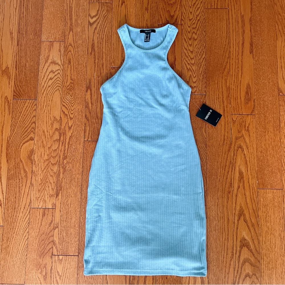 Dusty Blue Cut Out Dress